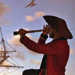 Pirate Looking Through a Scope
