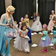 Kids at Frozen Party with Elsa